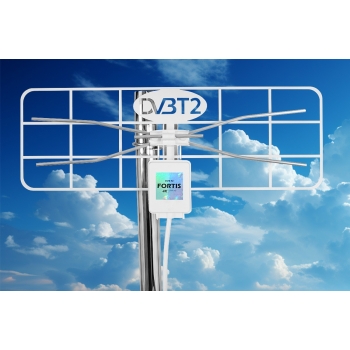 PASYWNA ANTENA ZEWNĘTRZNA DVB-T2 4K FORTIS BIAŁA SOLIDNA